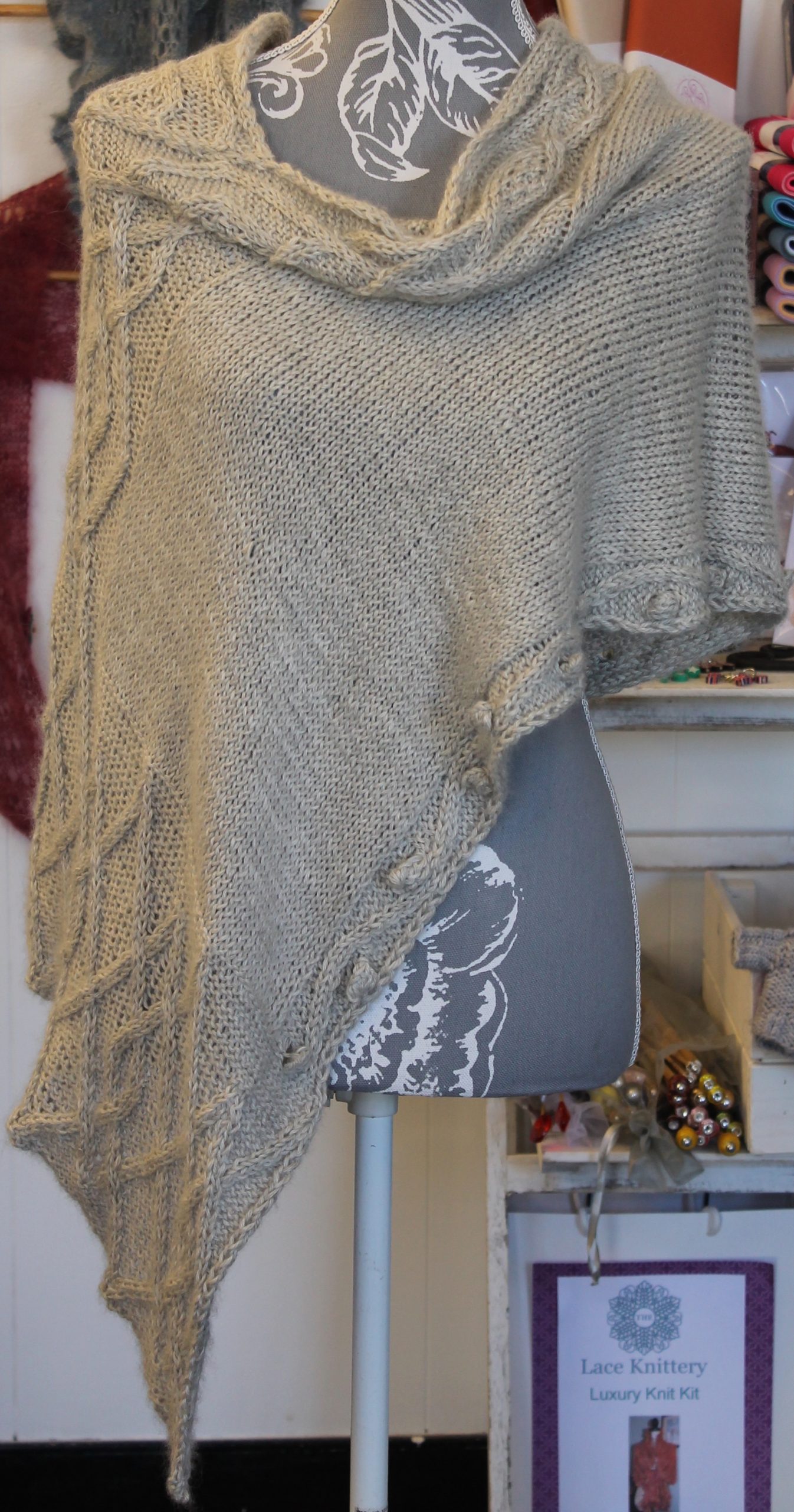 The Lace Knittery Penryn Poncho PDF knitting pattern